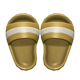 Animal Crossing Items Shower Sandals Gold