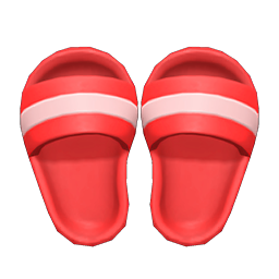 Animal Crossing Items Shower Sandals Red