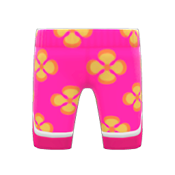 Animal Crossing Items Silk Floral-print Pants Pink