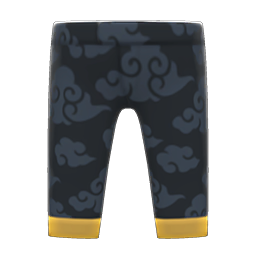 Animal Crossing Items Silk Pants Black