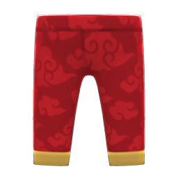 Animal Crossing Items Silk Pants Red
