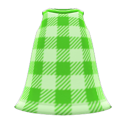 Animal Crossing Items Simple Checkered Dress Green