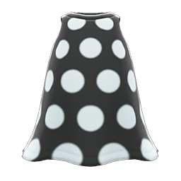 Animal Crossing Items Simple-dots Dress Black