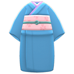 Animal Crossing Items Simple Visiting Kimono Indigo blue