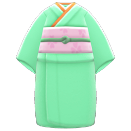 Animal Crossing Items Simple Visiting Kimono Pale green