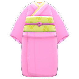 Animal Crossing Items Simple Visiting Kimono Pink