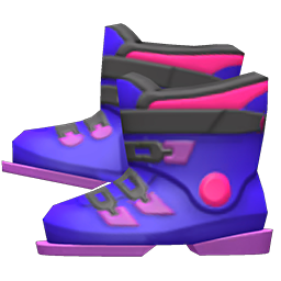 Animal Crossing Items Ski Boots Purple