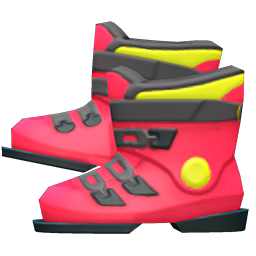 Animal Crossing Items Ski Boots Red