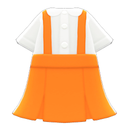 Animal Crossing Items Skirt With Suspenders Orange