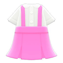 Animal Crossing Items Skirt With Suspenders Pink