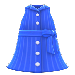 Animal Crossing Items Sleeveless Shirtdress Blue