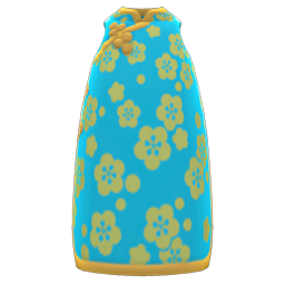 Animal Crossing Items Sleeveless Silk Dress Light blue