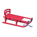 Animal Crossing Items Sleigh Red