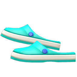 Animal Crossing Items Slip-on Sandals Light blue