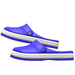 Animal Crossing Items Slip-on Sandals Navy blue