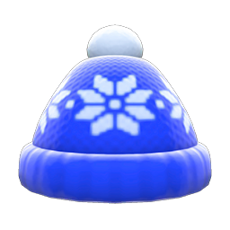 Animal Crossing Items Snowy Knit Cap Blue