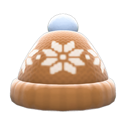 Animal Crossing Items Snowy Knit Cap Brown