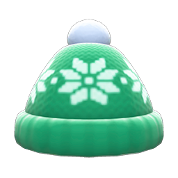 Animal Crossing Items Snowy Knit Cap Green