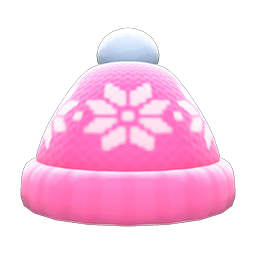 Animal Crossing Items Snowy Knit Cap Pink