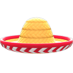 Animal Crossing Items Sombrero Natural & red