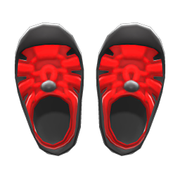 Animal Crossing Items Sporty Sandals Red