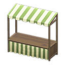 Animal Crossing Items Stall Dark brown / Green stripes