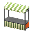 Animal Crossing Items Stall Gray / Green stripes