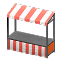 Animal Crossing Items Stall Gray / Red stripes