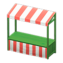 Animal Crossing Items Stall Green / Red stripes
