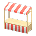 Animal Crossing Items Stall Natural / Red stripes