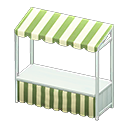 Animal Crossing Items Stall White / Green stripes