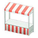 Animal Crossing Items Stall White / Red stripes