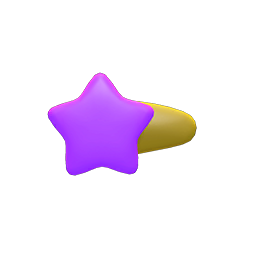 Animal Crossing Items Star Hairpin Purple