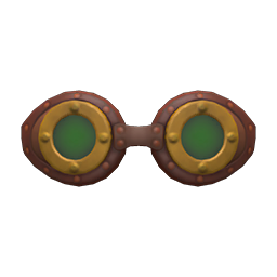 Animal Crossing Items Steampunk Glasses Green