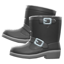 Animal Crossing Items Steel-toed Boots Black