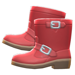 Animal Crossing Items Steel-toed Boots Red