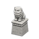 Animal Crossing Items Stone Lion-dog White