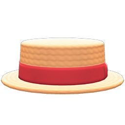 Animal Crossing Items Straw Boater Beige