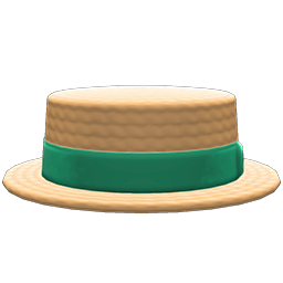Animal Crossing Items Straw Boater Light brown