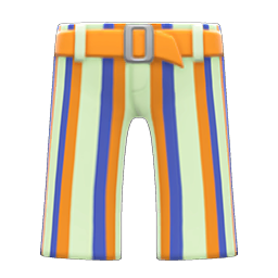 Animal Crossing Items Striped Bell-bottoms Orange