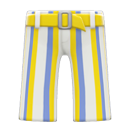 Animal Crossing Items Striped Bell-bottoms Yellow