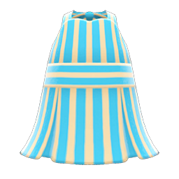 Animal Crossing Items Striped Halter Dress Light blue