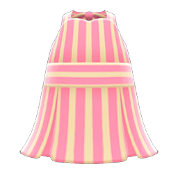 Animal Crossing Items Striped Halter Dress Pink