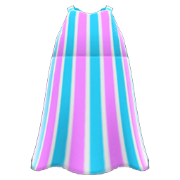 Animal Crossing Items Striped Maxi Dress Blue
