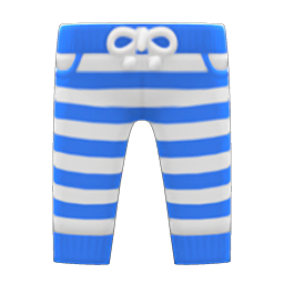 Animal Crossing Items Striped Pants Blue