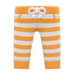 Animal Crossing Items Striped Pants Orange