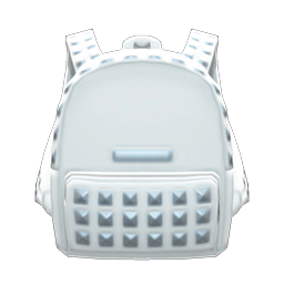 Animal Crossing Items Studded Backpack White