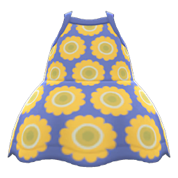 Animal Crossing Items Sunflower Dress Navy blue