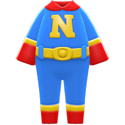 Animal Crossing Items Superhero Uniform Blue