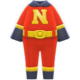 Animal Crossing Items Superhero Uniform Red